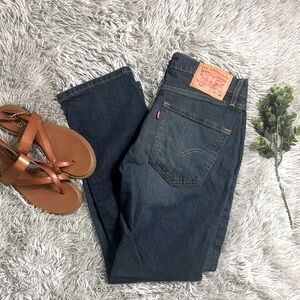 Levi's 514 Dark Blue Straight Leg Jeans size 30